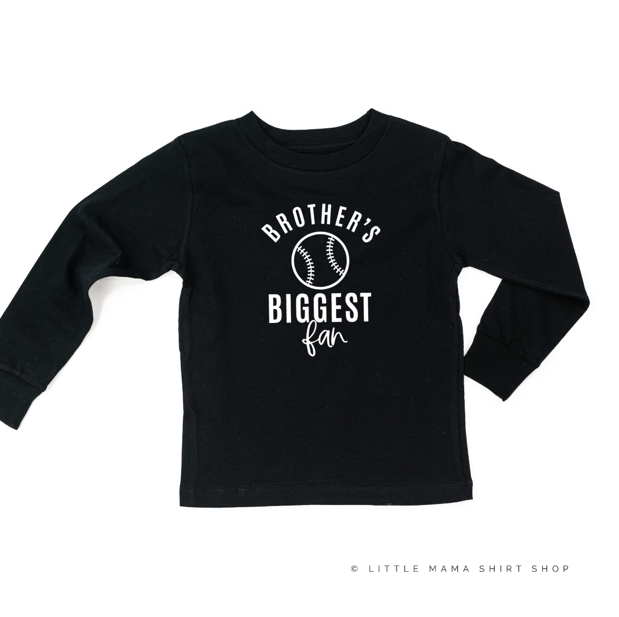 Brother's Biggest Fan - (Choose your Sport) - Child Long Sleeve Tee Little Mama Shirt Shop