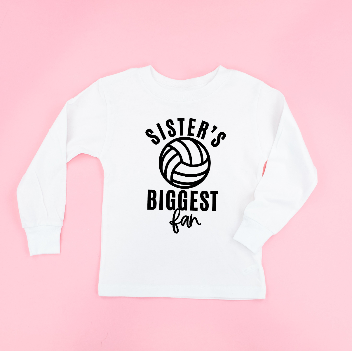 Sister's Biggest Fan - (Choose your Sport) - Child Long Sleeve Tee Little Mama Shirt Shop