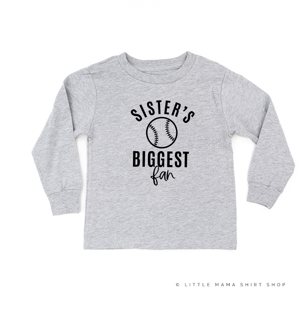 Sister's Biggest Fan - (Choose your Sport) - Child Long Sleeve Tee Little Mama Shirt Shop