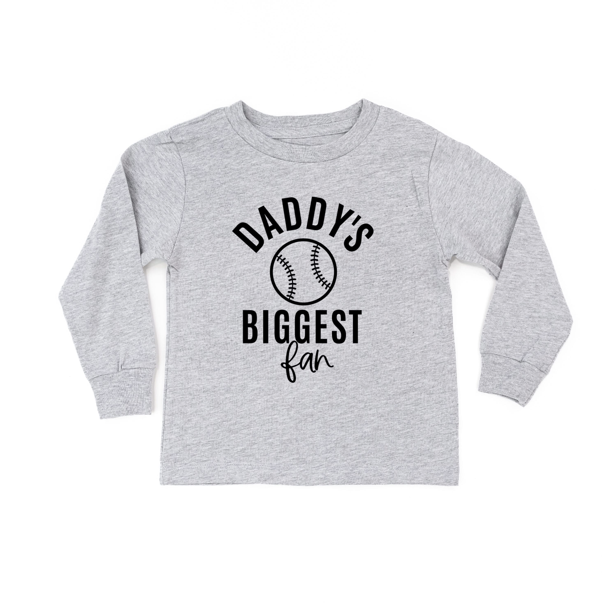 Daddy's Biggest Fan - (Choose your Sport) - Child Long Sleeve Tee Little Mama Shirt Shop