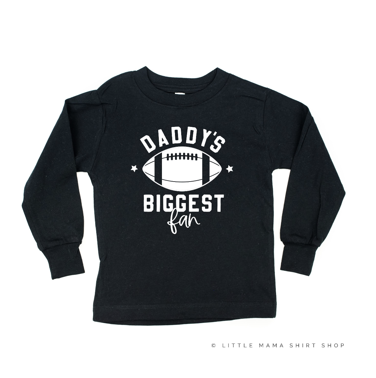 Daddy's Biggest Fan - (Choose your Sport) - Child Long Sleeve Tee Little Mama Shirt Shop