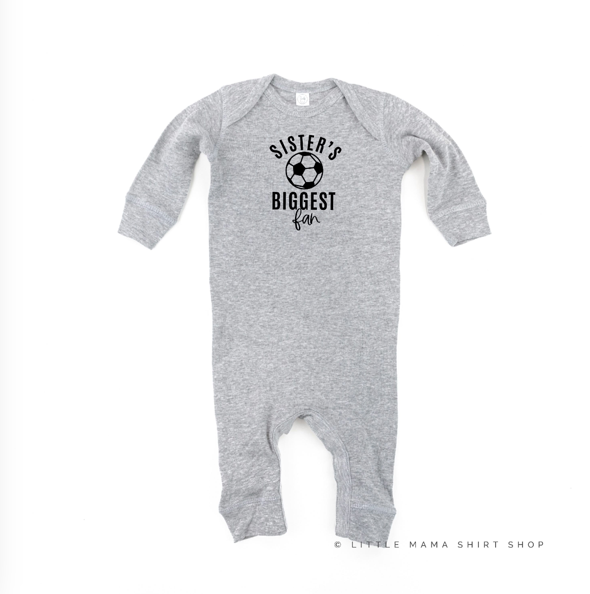 Sister's Biggest Fan - (Choose your Sport) - Infant Sleeper Little Mama Shirt Shop
