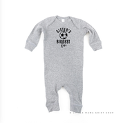 Sister's Biggest Fan - (Choose your Sport) - Infant Sleeper Little Mama Shirt Shop