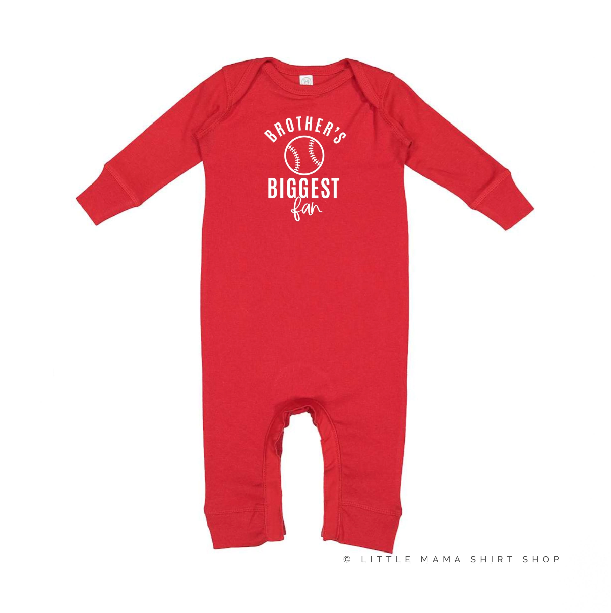 Brother's Biggest Fan - (Choose your Sport) - Infant Sleeper Little Mama Shirt Shop