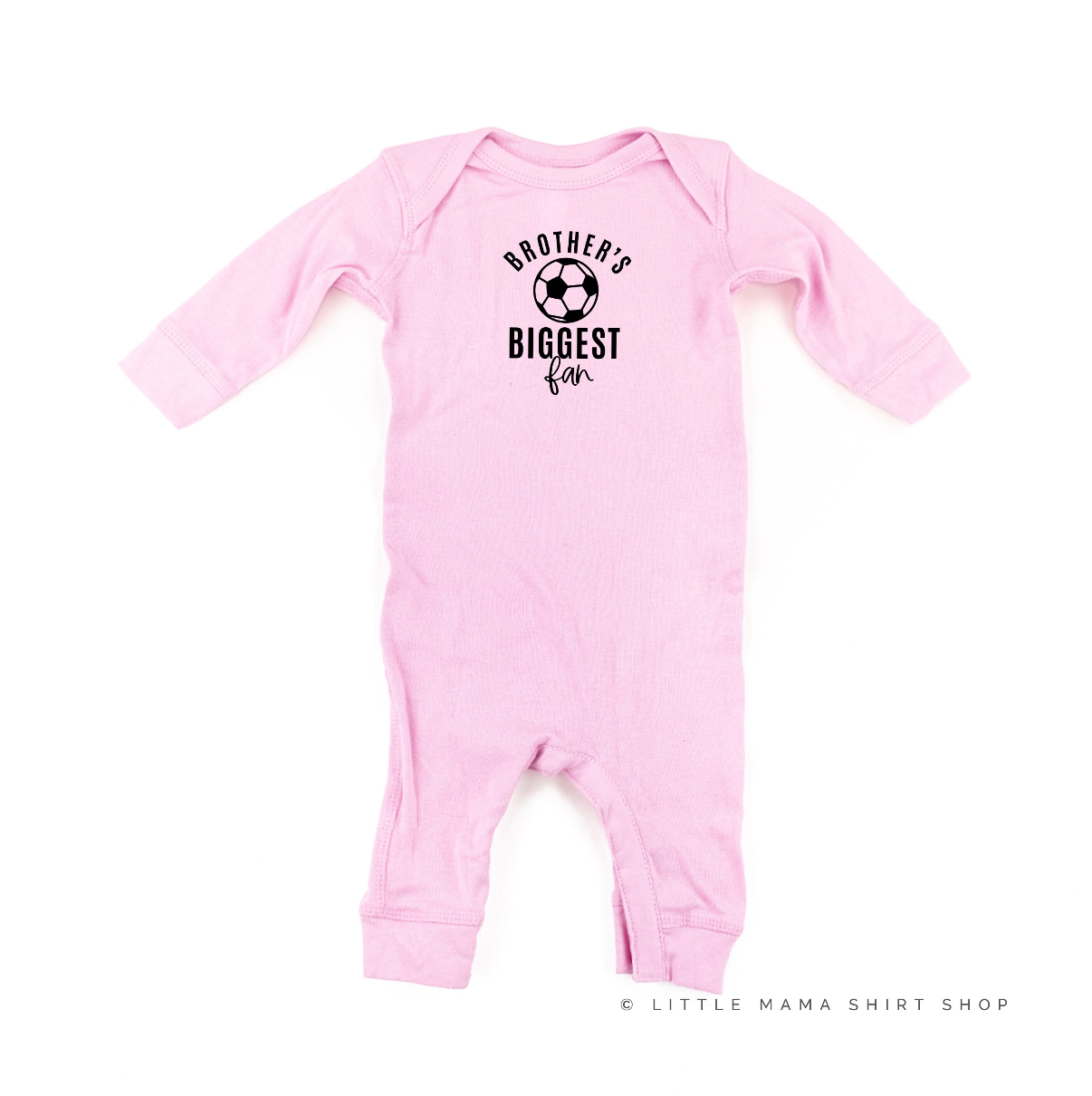 Brother's Biggest Fan - (Choose your Sport) - Infant Sleeper Little Mama Shirt Shop