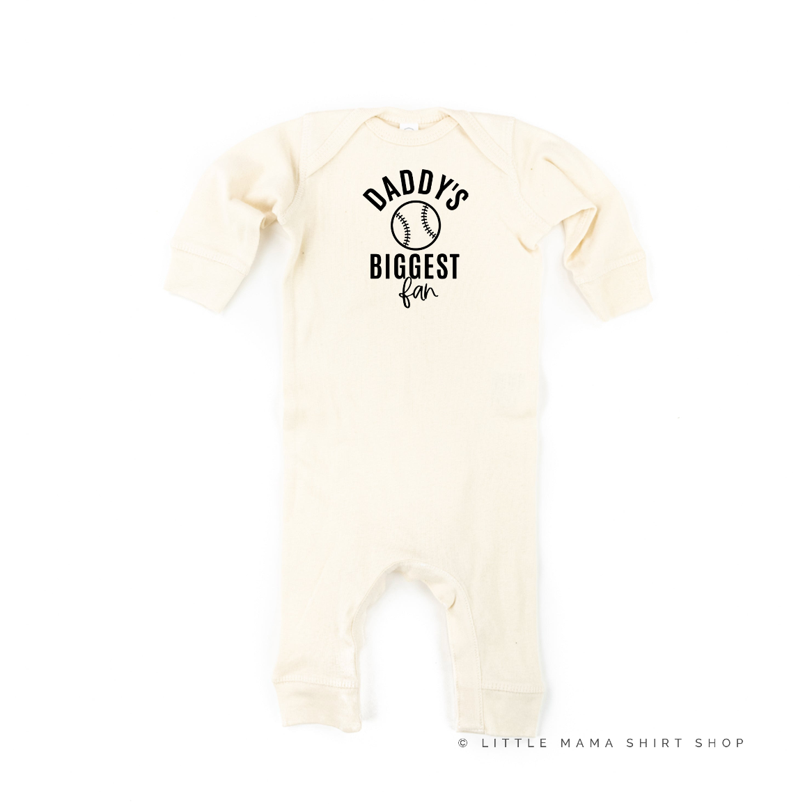 Daddy's Biggest Fan - (Choose your Sport) - Infant Sleeper Little Mama Shirt Shop