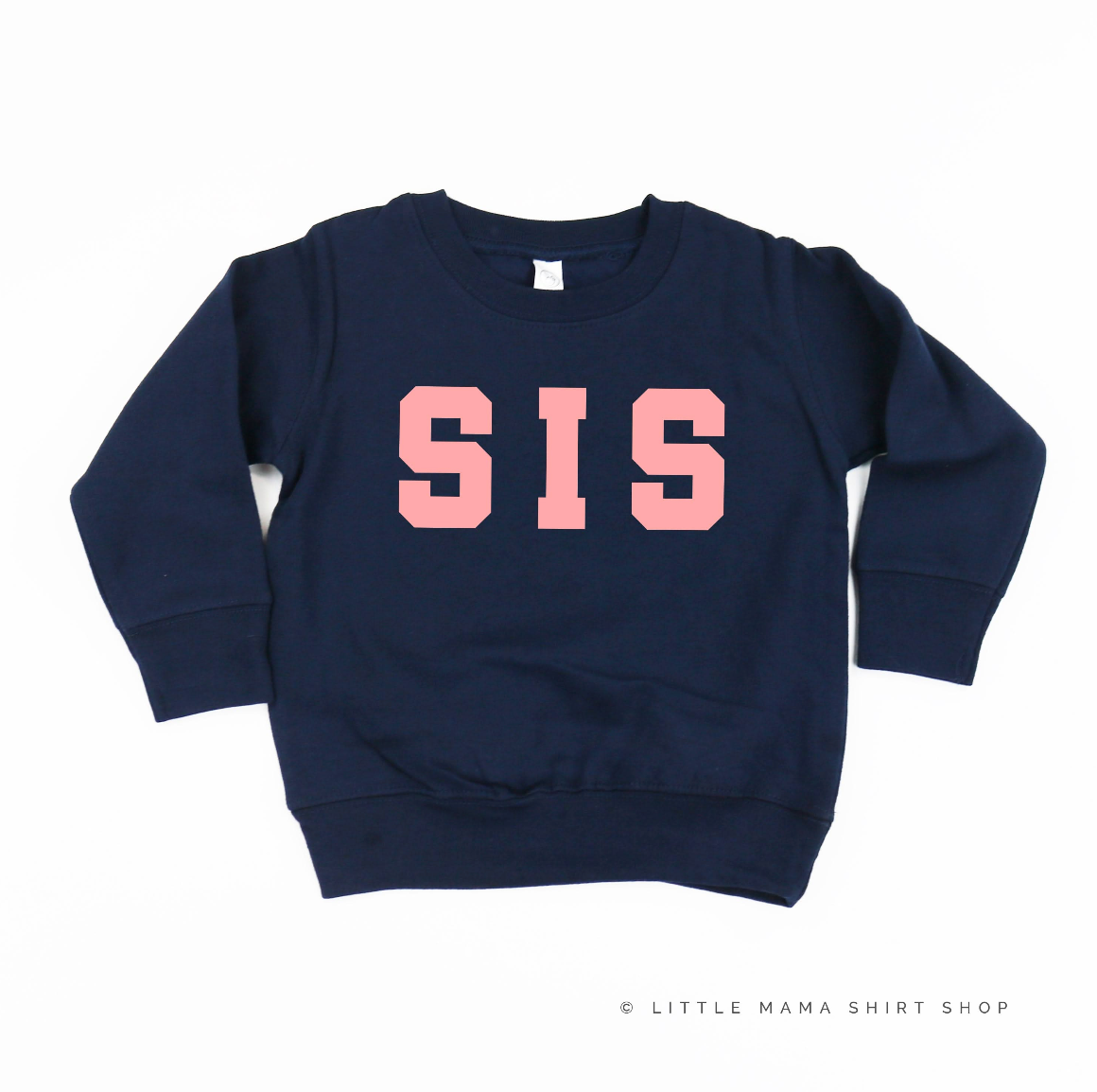 Varsity 'Sis' Sibling Tees - (Choose Your Role) - Child Sweater Little Mama Shirt Shop