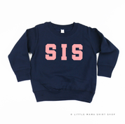 Varsity 'Sis' Sibling Tees - (Choose Your Role) - Child Sweater Little Mama Shirt Shop