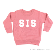Varsity 'Sis' Sibling Tees - (Choose Your Role) - Child Sweater Little Mama Shirt Shop
