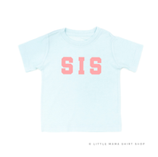 Varsity 'Sis' Sibling Tees - (Choose Your Role) - Child Tee Little Mama Shirt Shop