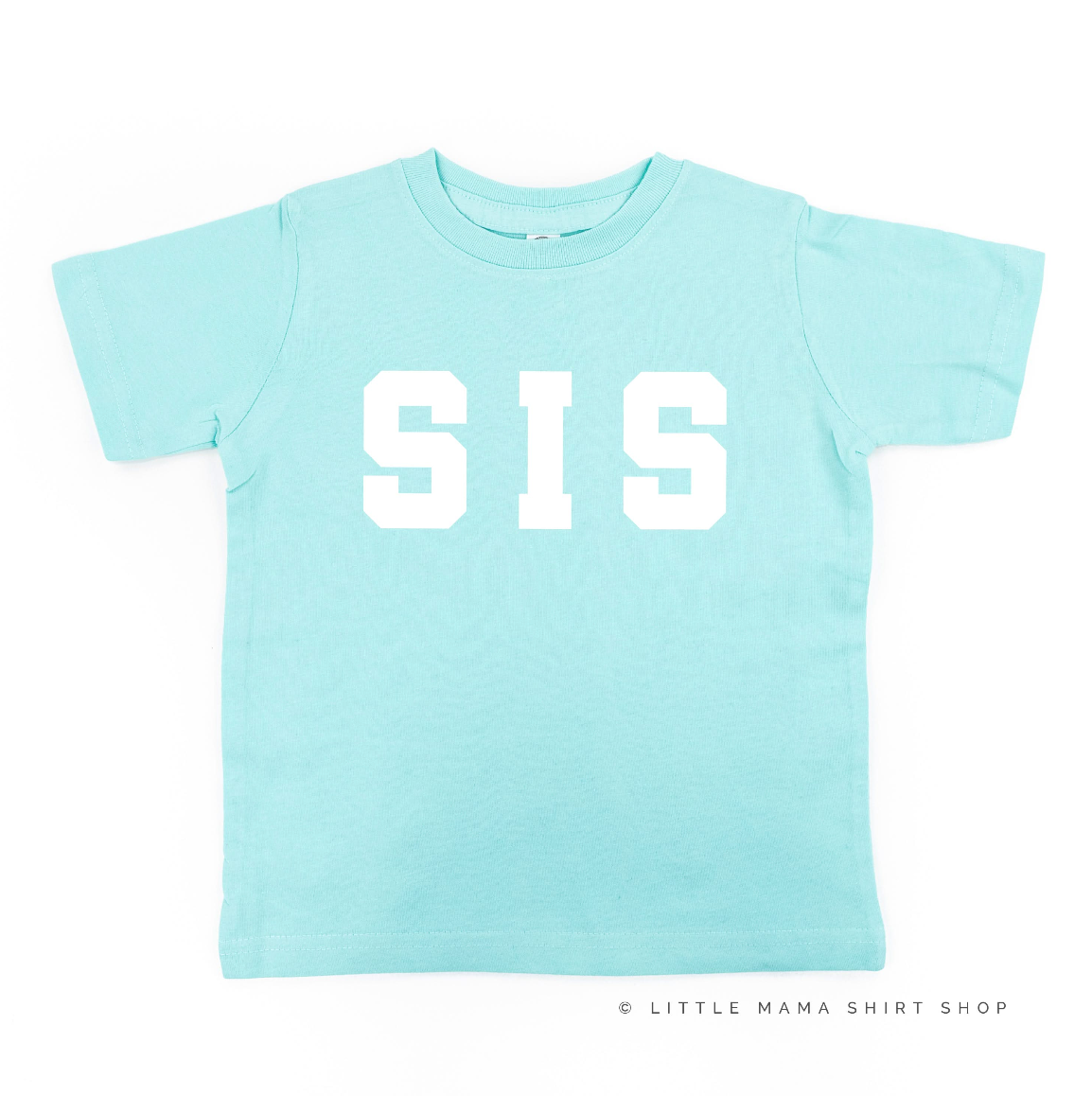 Varsity 'Sis' Sibling Tees - (Choose Your Role) - Child Tee Little Mama Shirt Shop