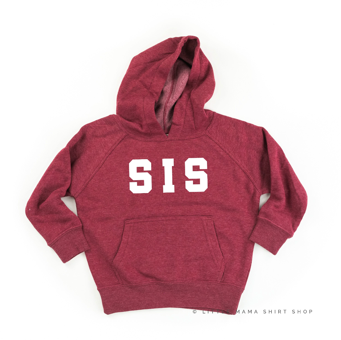 Varsity 'Sis' Sibling Tees - (Choose Your Role) - Child Hoodie Little Mama Shirt Shop LLC