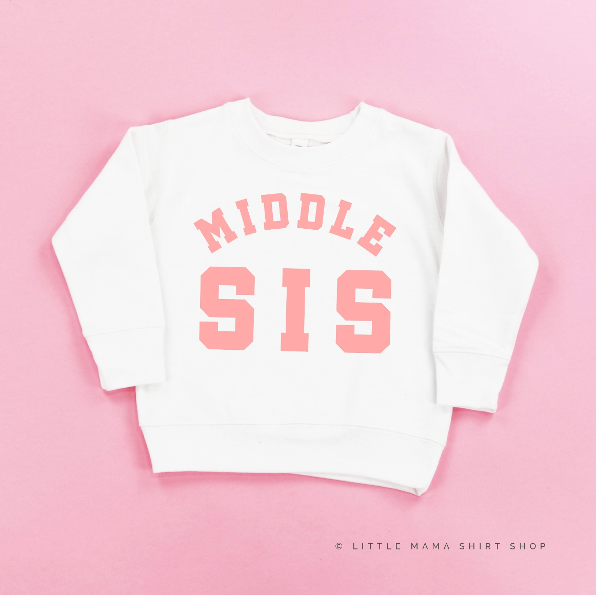 Varsity 'Sis' Sibling Tees - (Choose Your Role) - Child Sweater Little Mama Shirt Shop