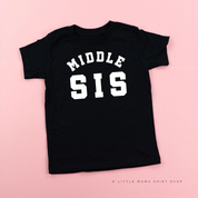 Varsity 'Sis' Sibling Tees - (Choose Your Role) - Child Tee Little Mama Shirt Shop