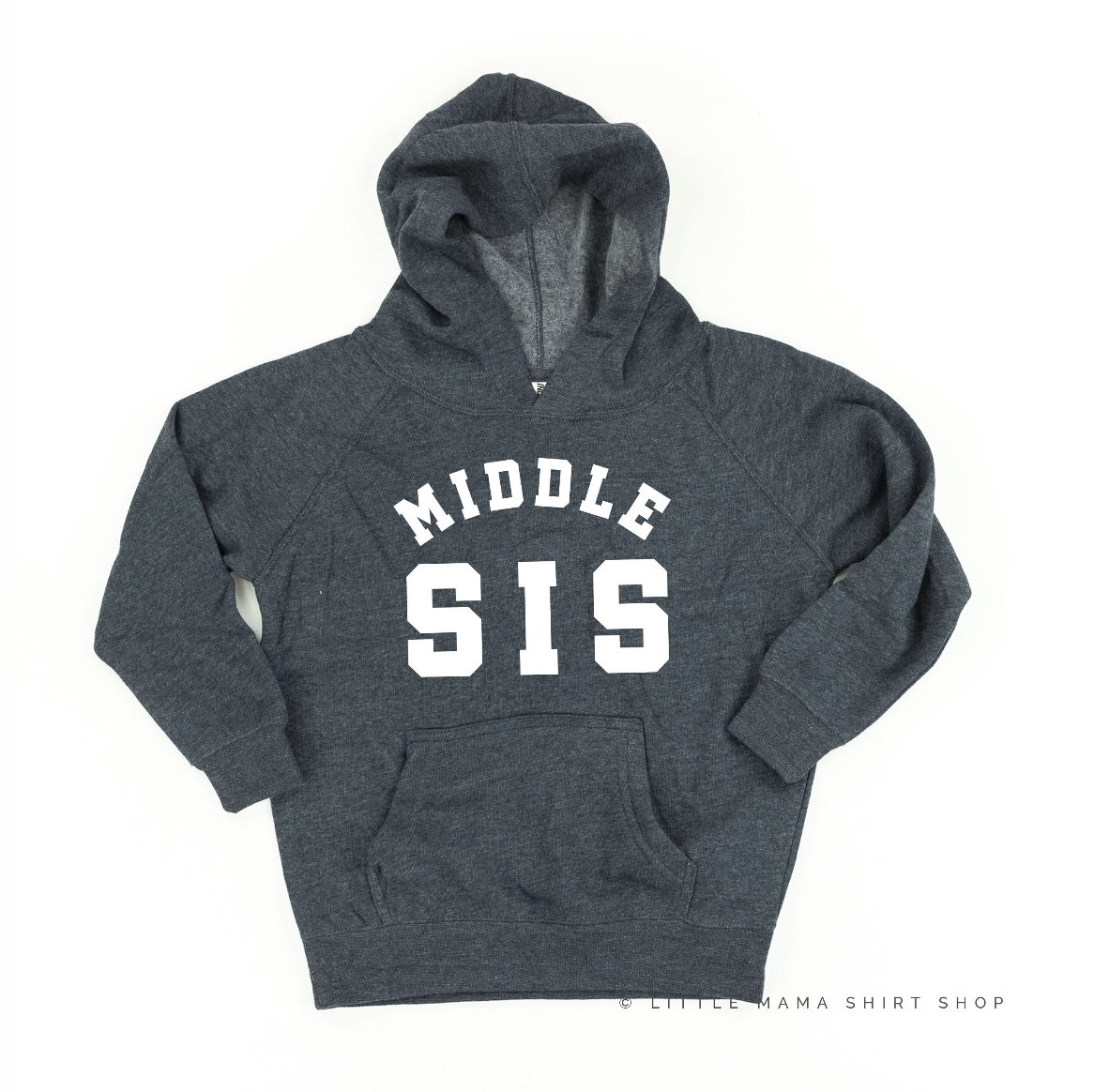 Varsity 'Sis' Sibling Tees - (Choose Your Role) - Child Hoodie Little Mama Shirt Shop LLC