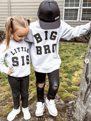 Varsity 'Sis' Sibling Tees - (Choose Your Role) - Child Sweater Little Mama Shirt Shop