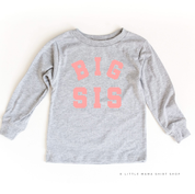 Varsity 'Sis' Sibling Tees - (Choose Your Role) - Child Long Sleeve Tee Little Mama Shirt Shop