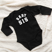 Varsity 'Sis' Sibling Tees - (Choose Your Role) - Child Long Sleeve Tee Little Mama Shirt Shop