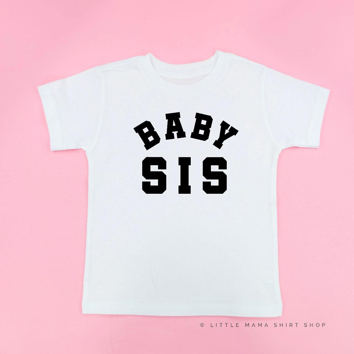 Varsity 'Sis' Sibling Tees - (Choose Your Role) - Child Tee Little Mama Shirt Shop