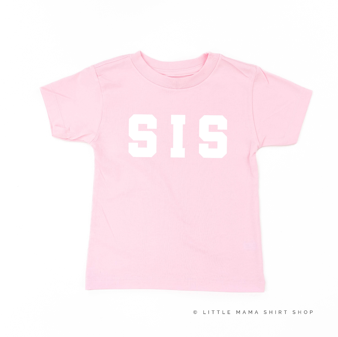 Varsity 'Sis' Sibling Tees - (Choose Your Role) - Child Tee Little Mama Shirt Shop