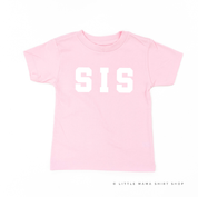 Varsity 'Sis' Sibling Tees - (Choose Your Role) - Child Tee Little Mama Shirt Shop