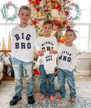Varsity 'Bro' Sibling Tees - (Choose Your Role) - Child Long Sleeve Tee Little Mama Shirt Shop
