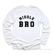 Varsity 'Bro' Sibling Tees - (Choose Your Role) - Child Long Sleeve Tee Little Mama Shirt Shop