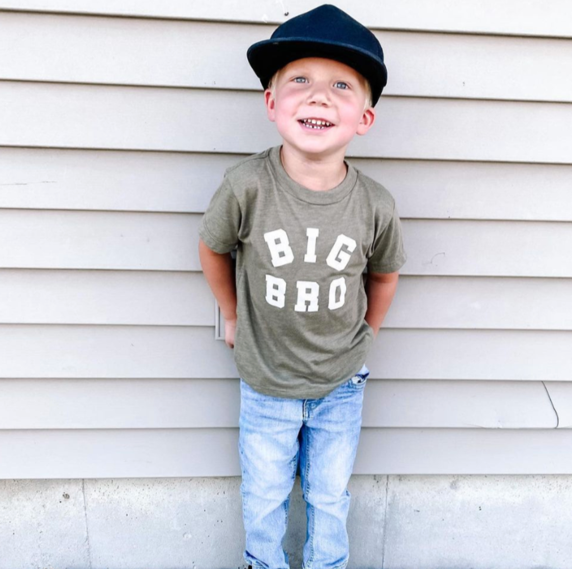 Varsity 'Bro' Sibling Tees - (Choose Your Role) - Child Tee Little Mama Shirt Shop