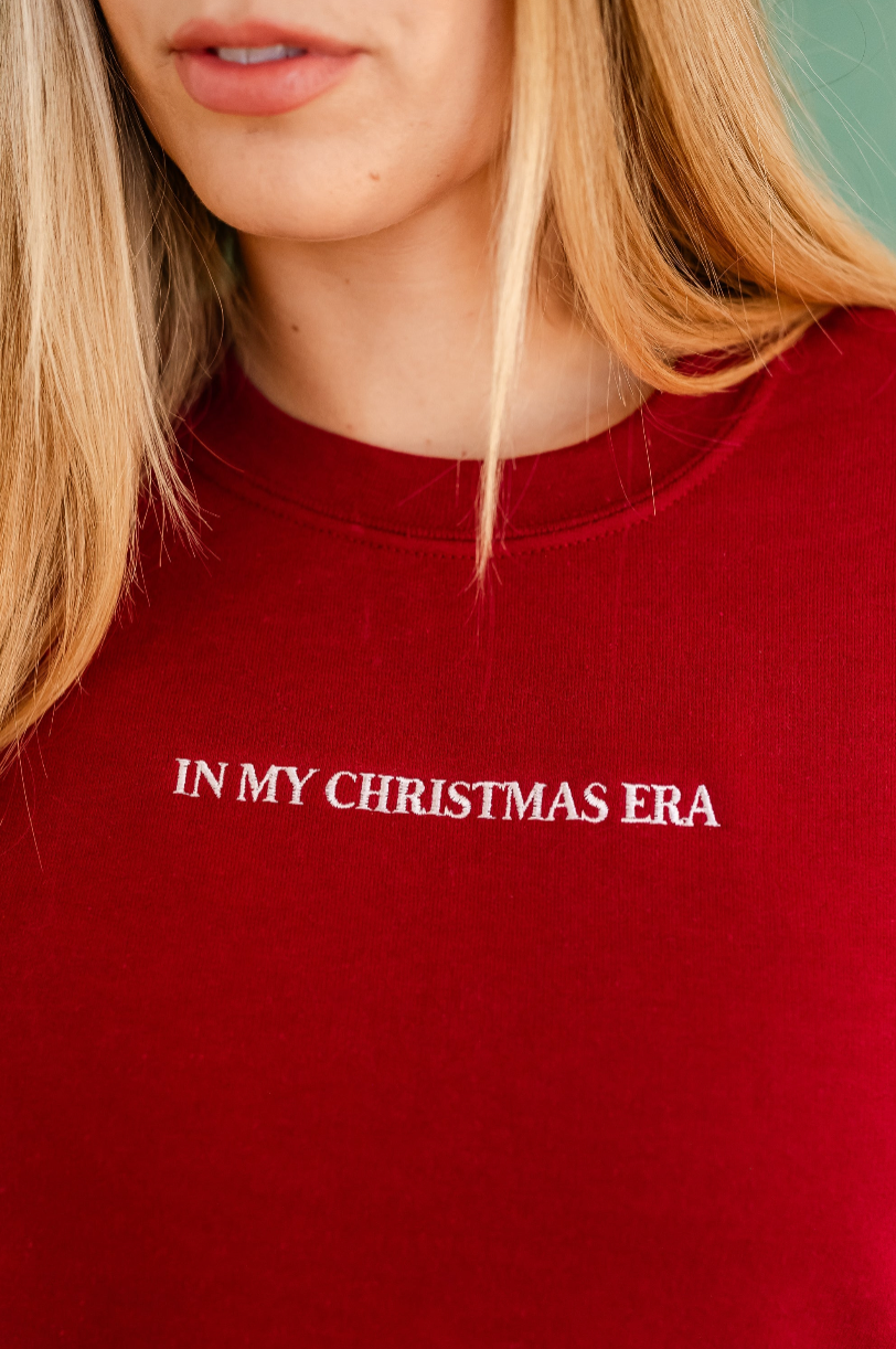 In My Christmas Era - Embroidered Basic Fleece Little Mama Shirt Shop LLC