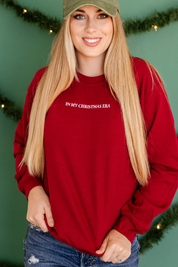 In My Christmas Era - Embroidered Basic Fleece Little Mama Shirt Shop LLC