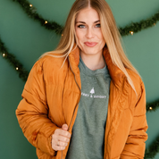 Merry & Bright - Embroidered Maroon Basic Fleece Little Mama Shirt Shop LLC