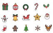 Christmas mini symbols, shown in chart– Little Mama Shirt Shop