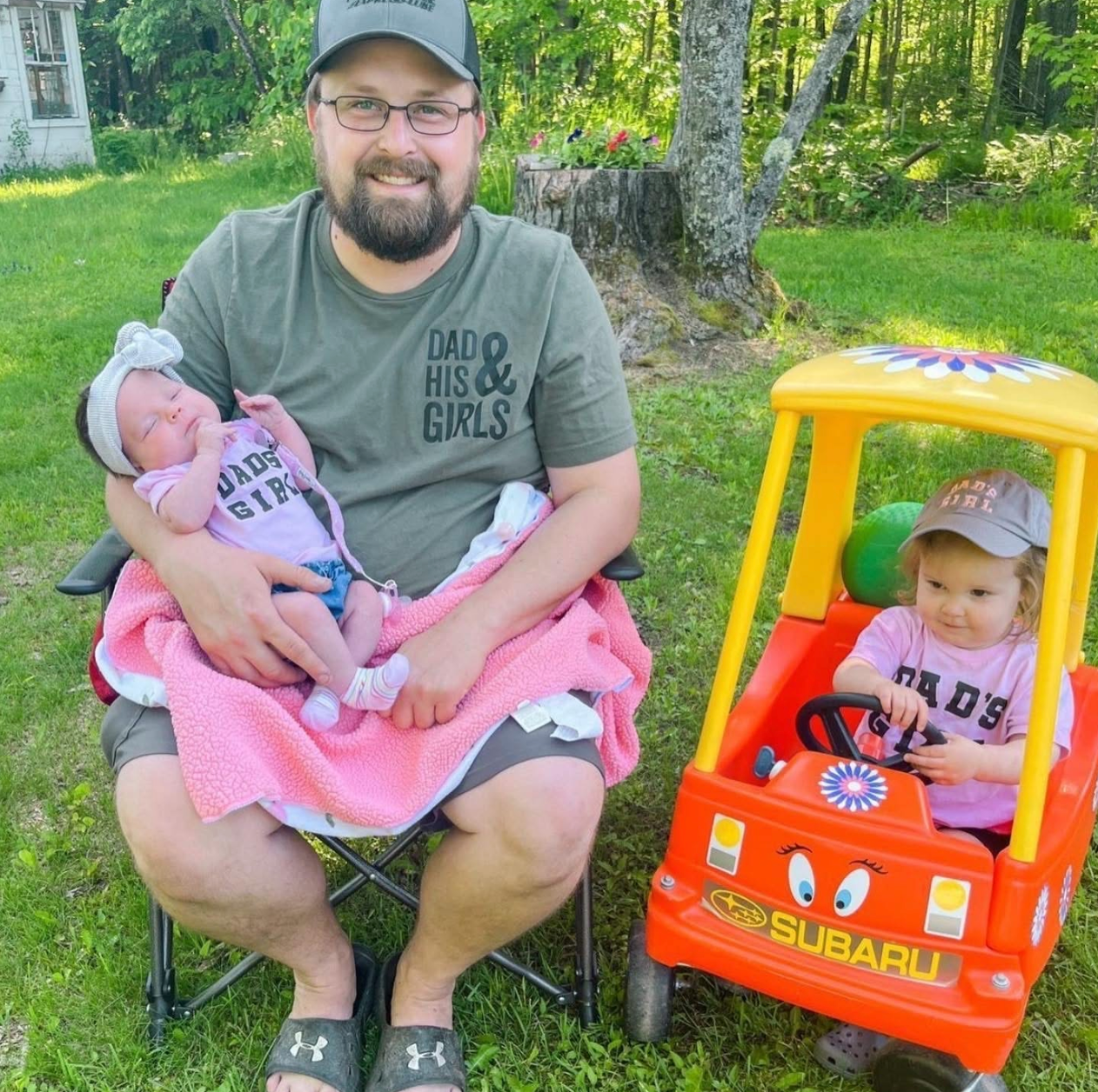 Dad & His "Boy(s) / Girl(s)" - Unisex Tee Little Mama Shirt Shop