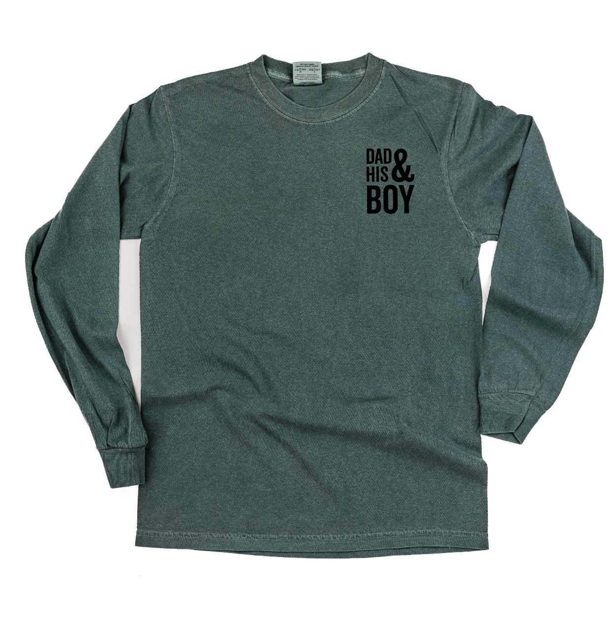 Dad & His Boy(s) / Girl(s) - Long Sleeve Comfort Colors Tee Little Mama Shirt Shop