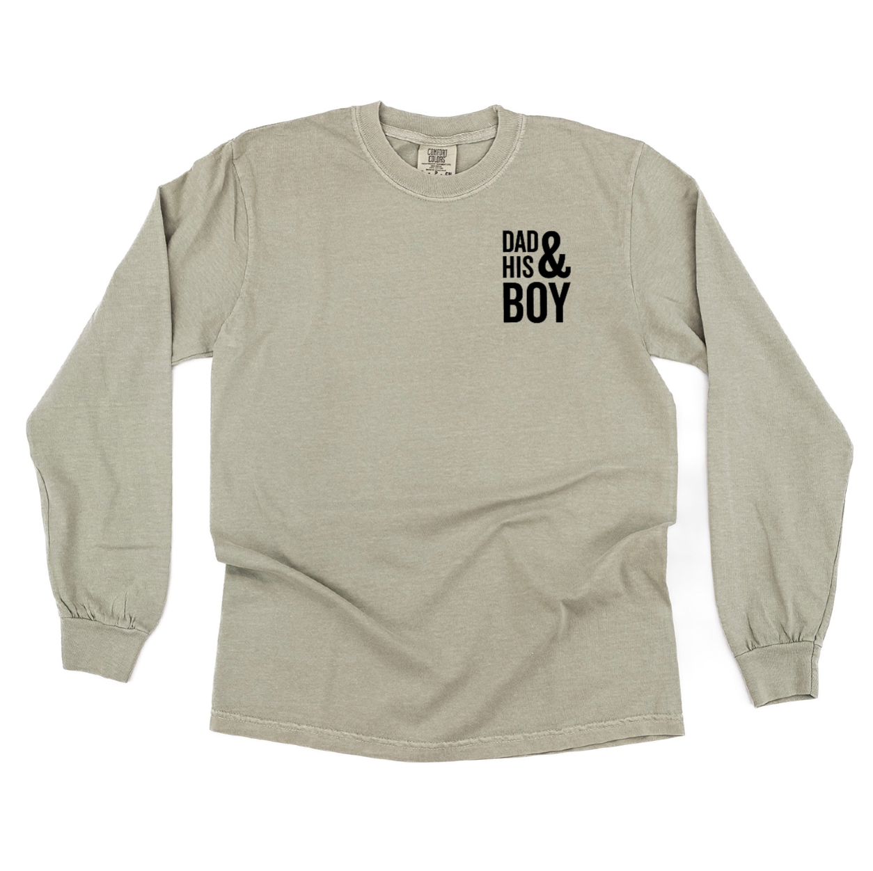 Dad & His Boy(s) / Girl(s) - Long Sleeve Comfort Colors Tee Little Mama Shirt Shop