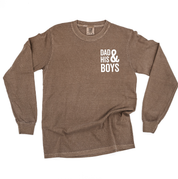 Dad & His Boy(s) / Girl(s) - Long Sleeve Comfort Colors Tee Little Mama Shirt Shop
