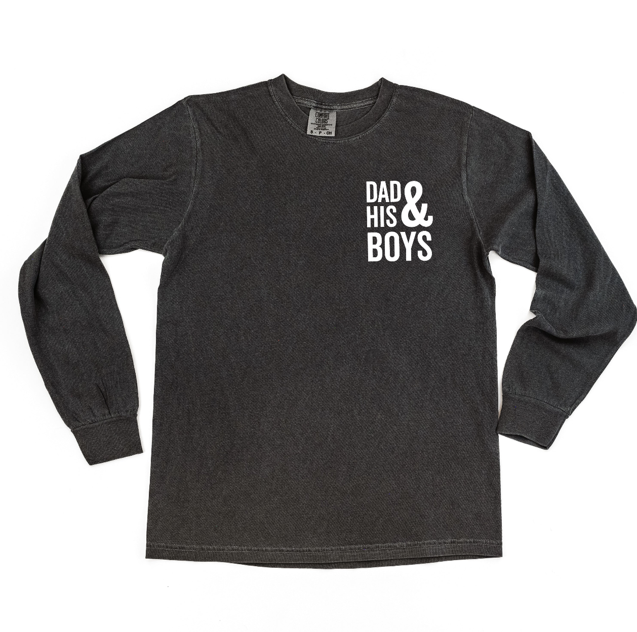 Dad & His Boy(s) / Girl(s) - Long Sleeve Comfort Colors Tee Little Mama Shirt Shop