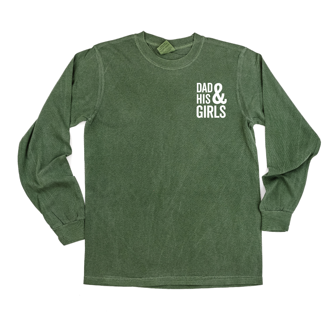Dad & His Boy(s) / Girl(s) - Long Sleeve Comfort Colors Tee Little Mama Shirt Shop
