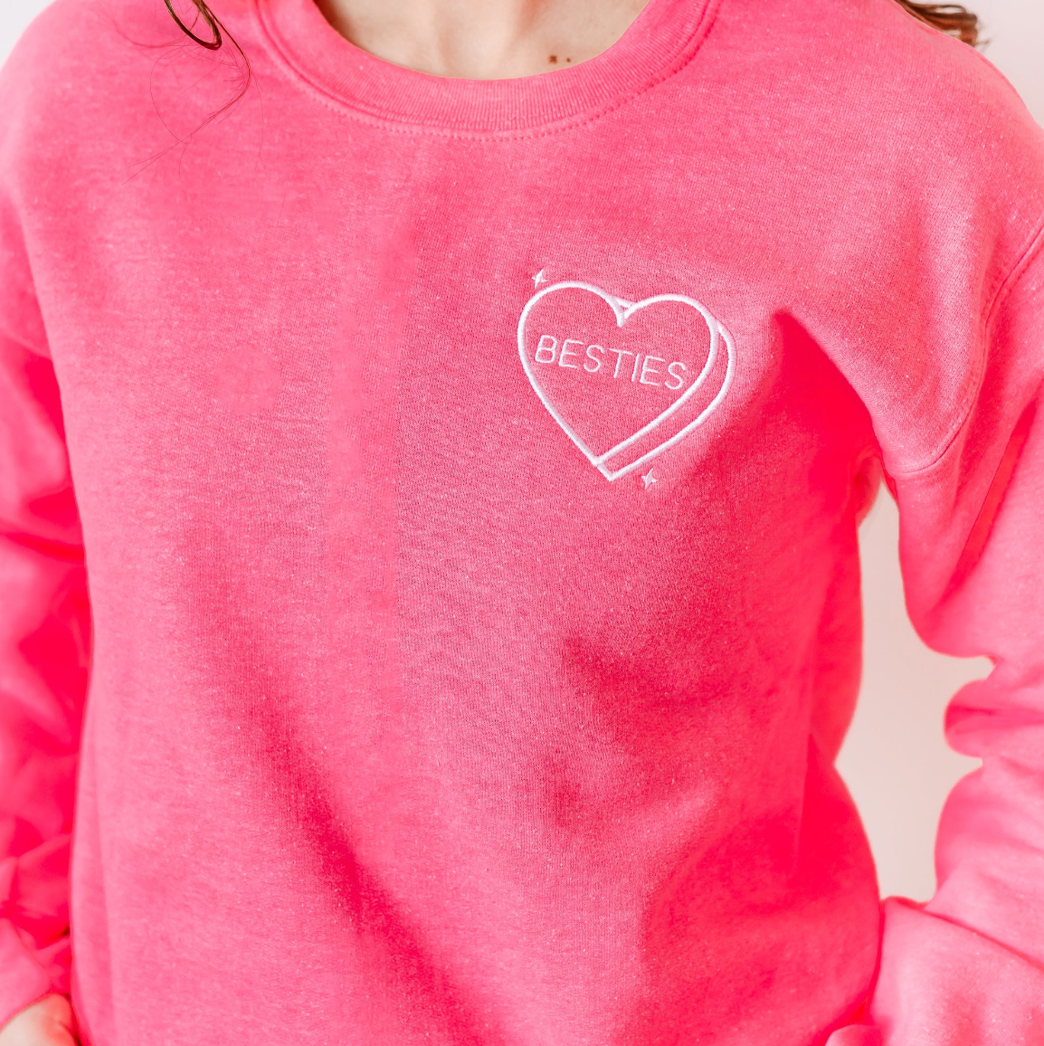 Embroidered Basic Fleece - Conversation Hearts (Choose Your Fave) Little Mama Shirt Shop LLC