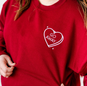 Embroidered Basic Fleece - Conversation Hearts (Choose Your Fave) Little Mama Shirt Shop LLC