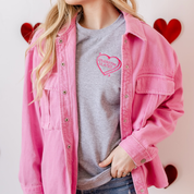 Embroidered Basic Fleece - Conversation Hearts (Choose Your Fave) Little Mama Shirt Shop LLC