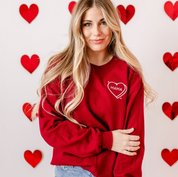 Embroidered Basic Fleece - Conversation Hearts (Choose Your Fave) Little Mama Shirt Shop LLC