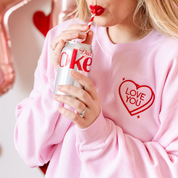 Embroidered Basic Fleece - Conversation Hearts (Choose Your Fave) Little Mama Shirt Shop LLC