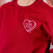 Embroidered Basic Fleece - Conversation Hearts (Choose Your Fave) Little Mama Shirt Shop LLC