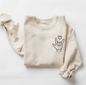 Sign Language - I Love You - Basic Fleece Little Mama Shirt Shop LLC