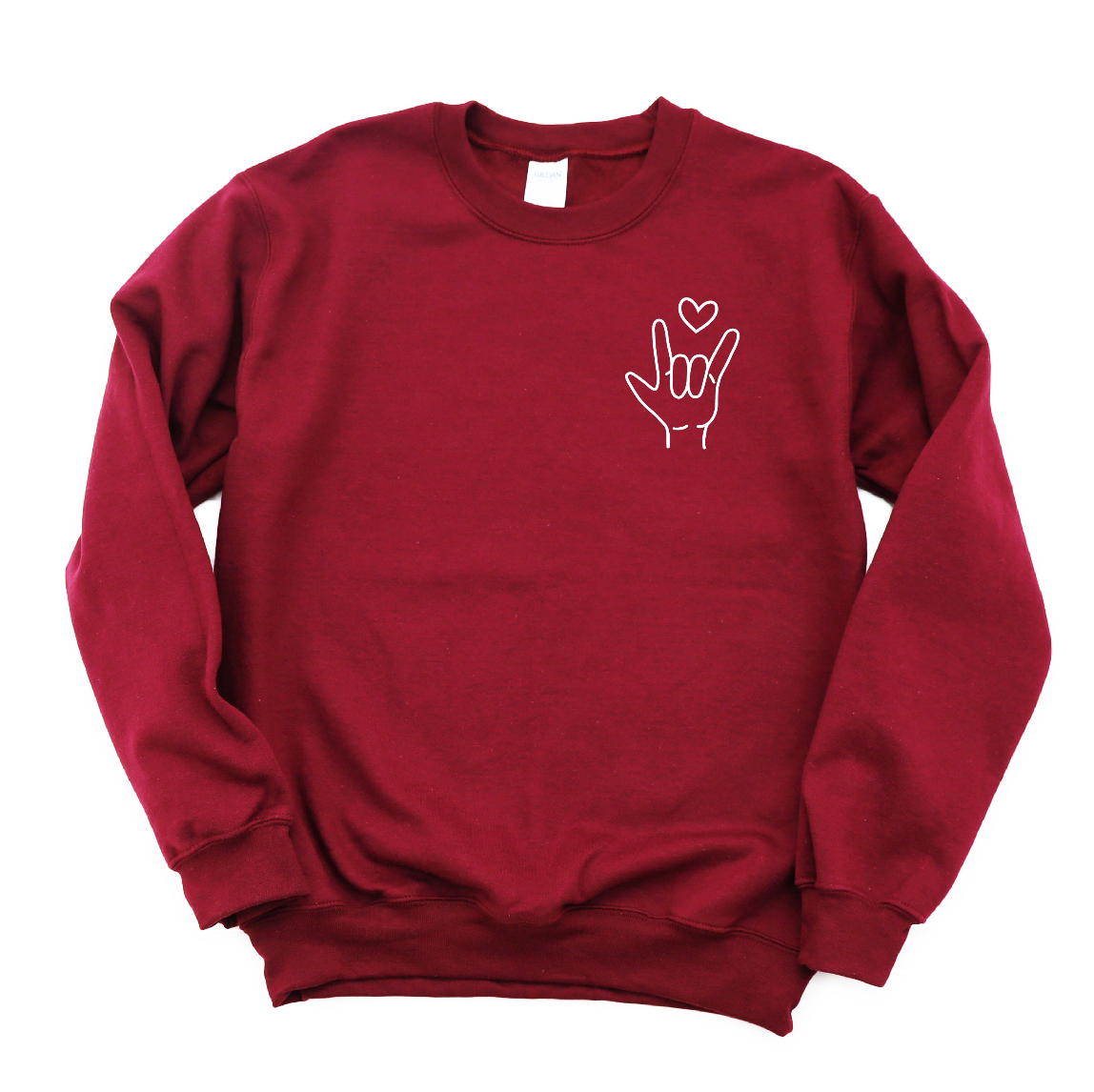 Sign Language - I Love You - Basic Fleece Little Mama Shirt Shop LLC