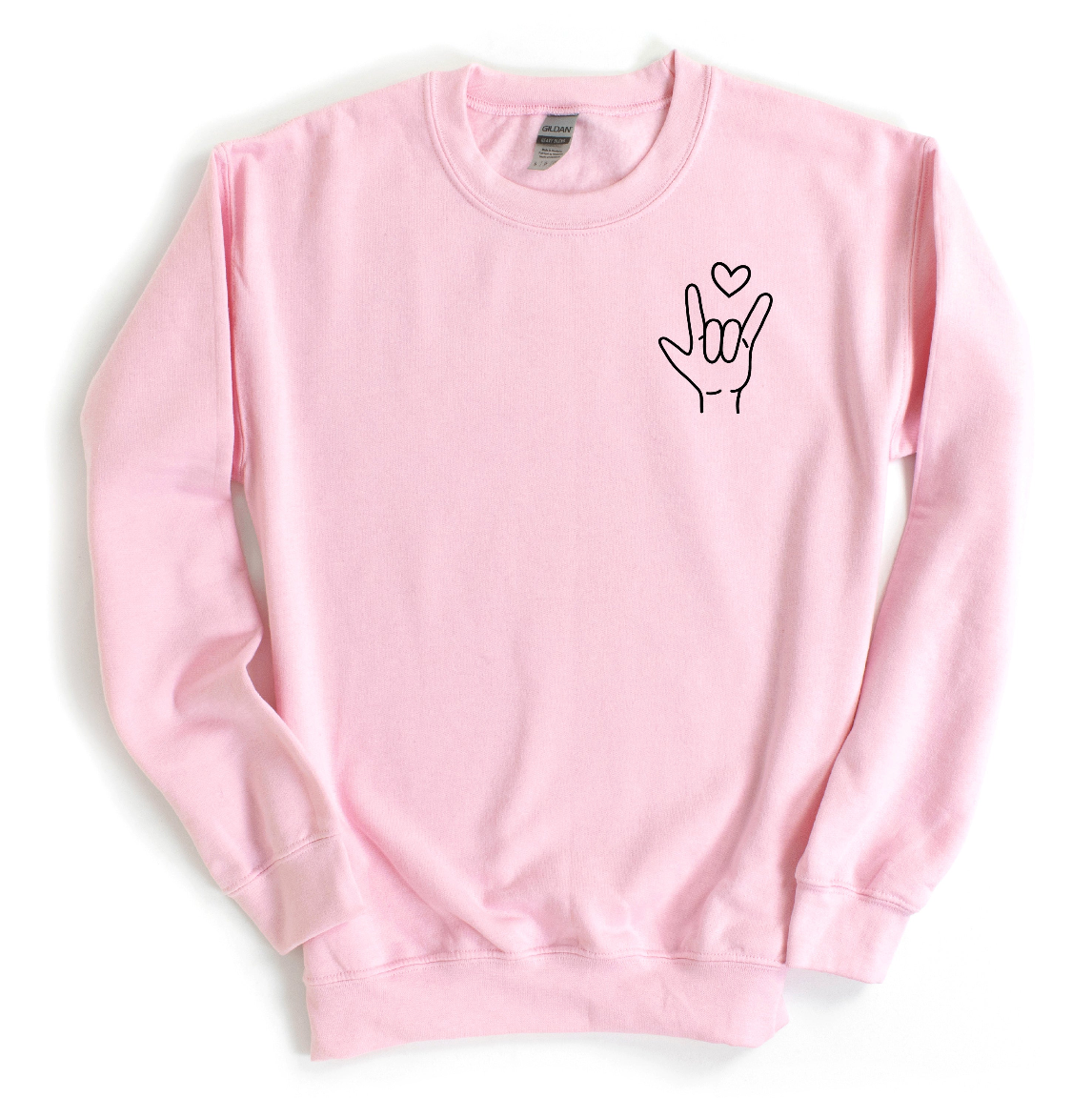 Sign Language - I Love You - Basic Fleece Little Mama Shirt Shop LLC