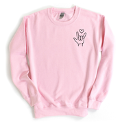Sign Language - I Love You - Basic Fleece Little Mama Shirt Shop LLC