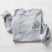 Sign Language - I Love You - Basic Fleece Little Mama Shirt Shop LLC