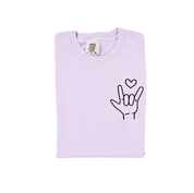 Sign Language - I Love You - Comfort Colors Tee Little Mama Shirt Shop